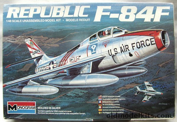 Monogram 1/48 Republic F-84F with Nuclear Bomb and Dolly, 5437 plastic model kit